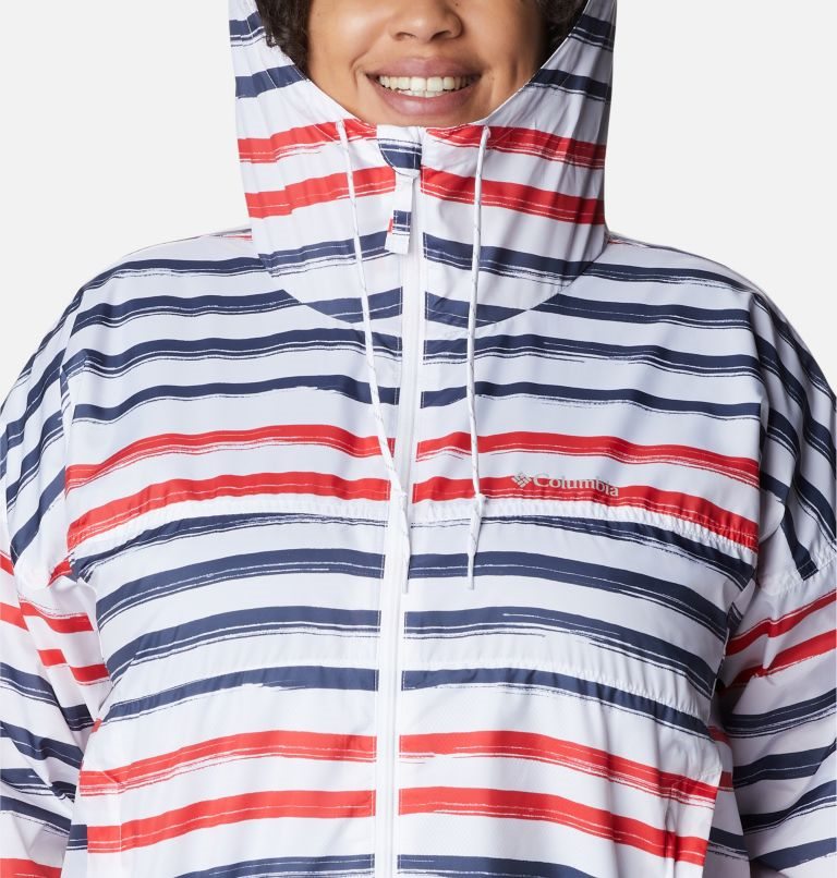 Women's Columbia Flash Challenger Novelty Windbreaker Jackets Stripe | Plus Size CA-UC501